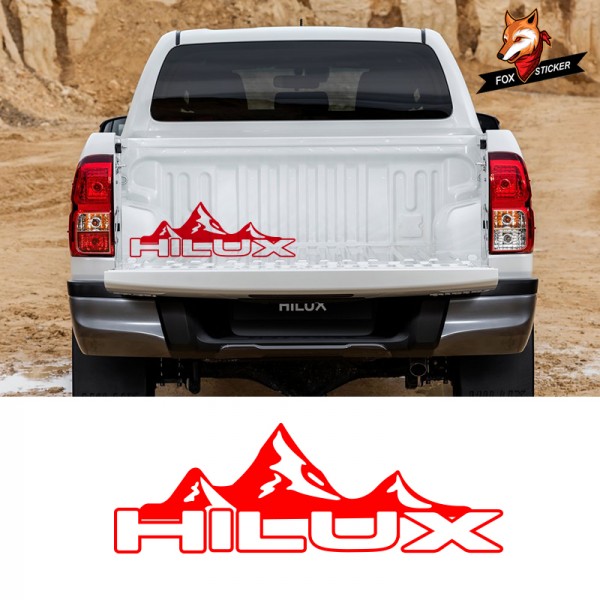 Vinyl Car Sticker Mountain Racing Door Tailgate Stripes Graphic for Toyota Hilux Revo Vigo Trunk Sticker